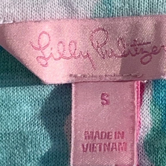 Lilly Pulitzer Elsa Linen Blouse Women's Long Sleeve Henley Tropical Pin Small - Picture 3 of 7
